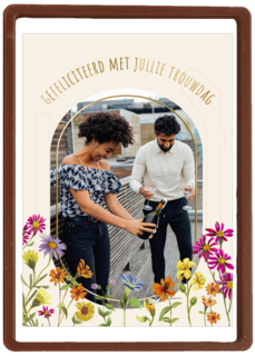 Gefeliciteerd met jullie trouwdag fotokaart