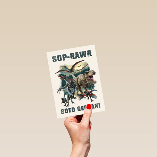 Compliment kaart dino