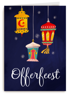 offerfeest kaart kandelaren