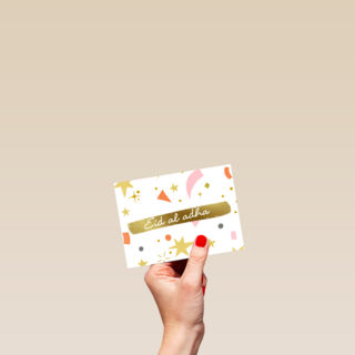 offerfeest kaart gouden sterren