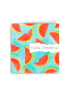 Zomer kaart Meloenen Fijne vakantie