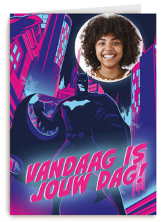 Batman fotokaart verjaardag meisje