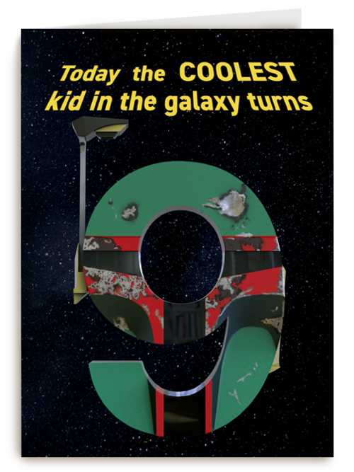 Star Wars verjaardagskaart 9 jaar
