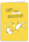 happy first anniversary with these rabbits