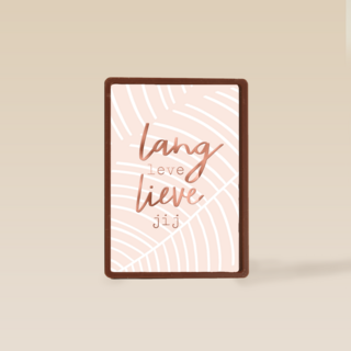 lang leve lieve jij met palmblad patroon