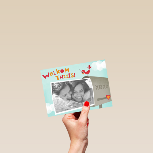 fotokaart welkom thuis xoxo