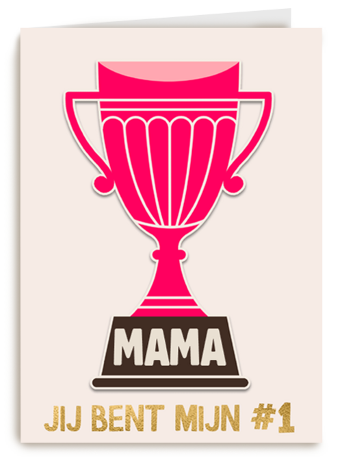 Complimentkaart mama jij bent mijn nummer 1