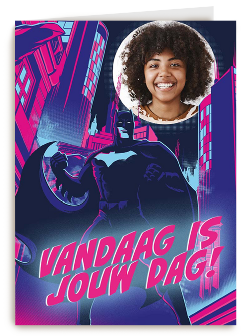 Batman fotokaart verjaardag meisje