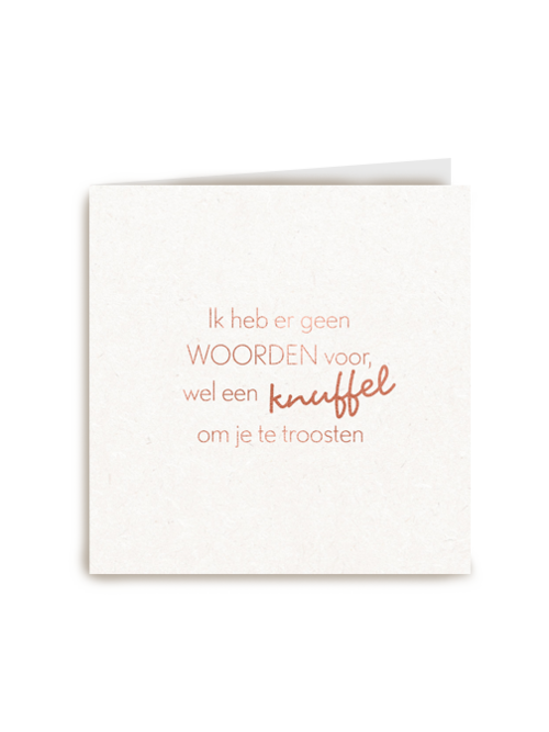 Sterktekaart Ik heb er geen woorden voor wel een knuffel