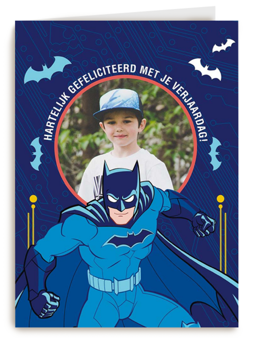 Batman verjaardagskaart met foto