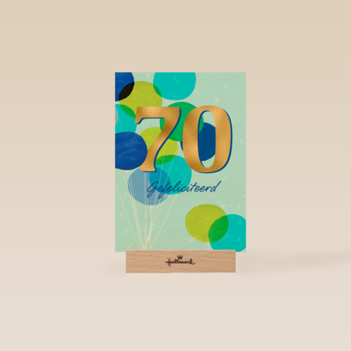 Verjaardagskaart 70 met ballonnen