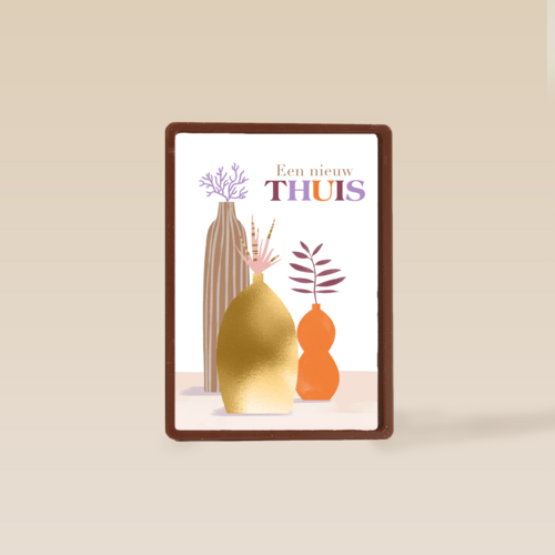 Nieuwe woningkaart bloemenvazen