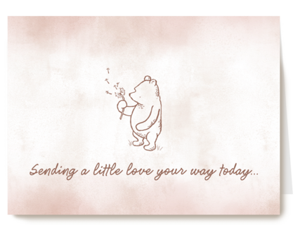 moederdag kaart winnie the pooh sending a little love