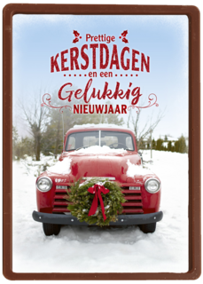 pick up truck in de sneeuw