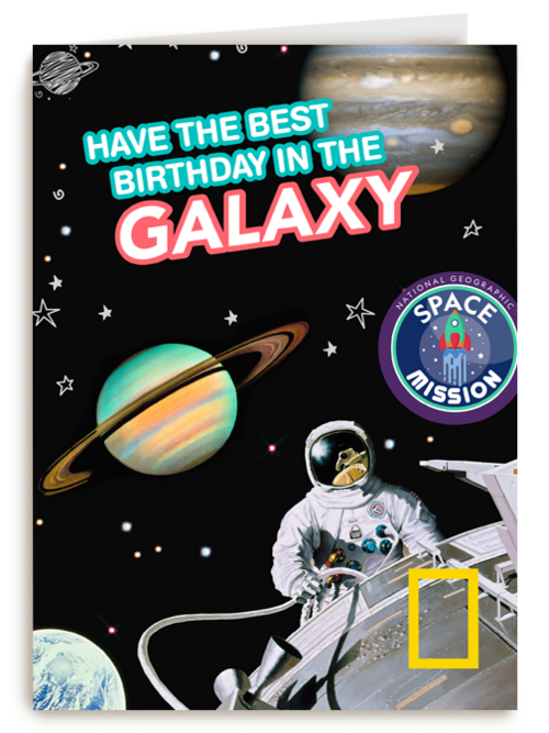 verjaardag kaart jongen best birthday galaxy