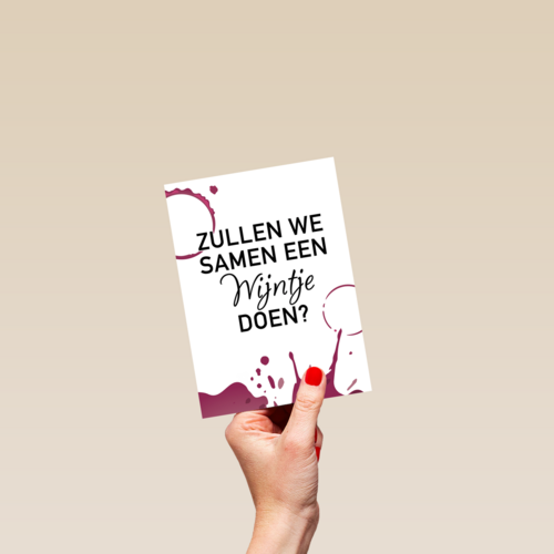 hart onder de riem kaart zullen we samen een wijntje doen