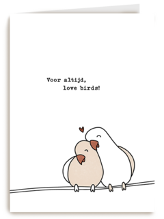 Liefdeskaart voor altijd love birds