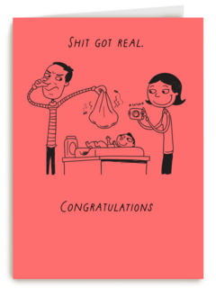 Geboortefelicitatie shit got real