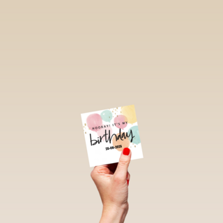 watercolor hooray birthday
