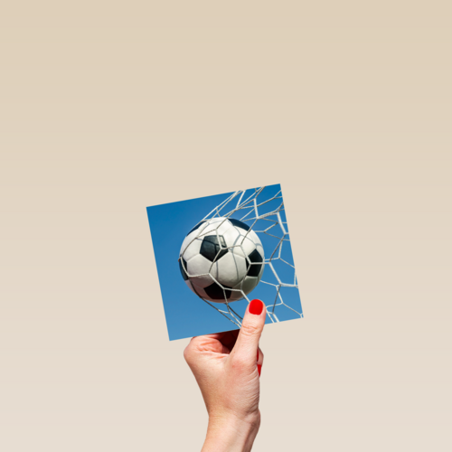 voetbal in het net