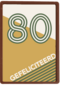 verjaardagskaart 80 op bruine achtergrond