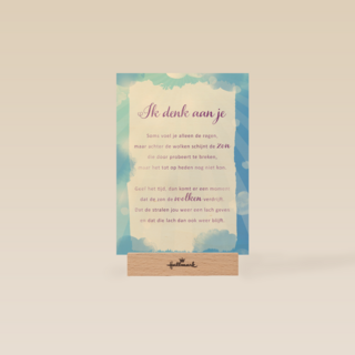Beterschapskaart Ik denk aan je More than words