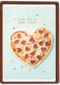 vriendschap kaart klassiek i love you more than pizza
