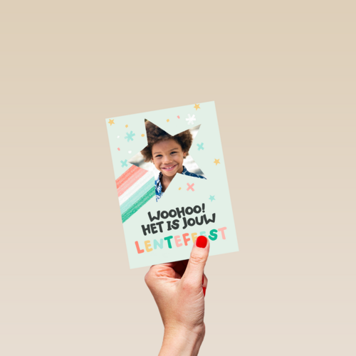 Woohoo het is jouw lentefeest fotokaart