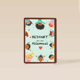 Bedankt kaart juf meester