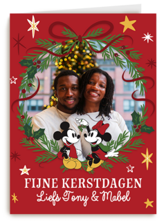 Disney Fotokaart Fijne Kerstdagen Mickey And Friends