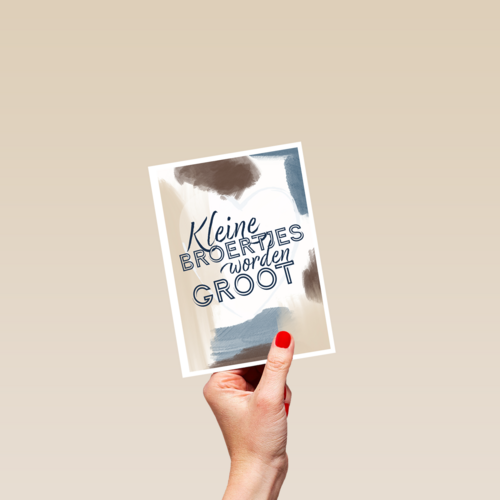 verjaardagskaart met kleine broertjes worden groot