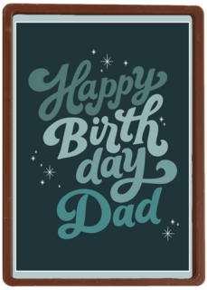 Stijlvolle verjaardagskaart met Happy birthday dad