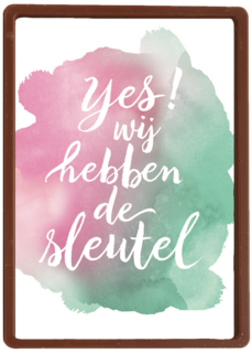 watercolor yes wij hebben de sleutel