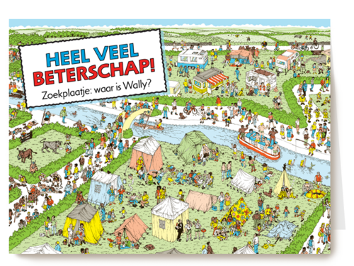 beterschap kaart grappig waar is wally