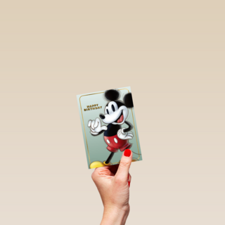 Verjaardagskaart Mickey Mouse klassiek