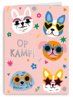 Op kamp hondjes