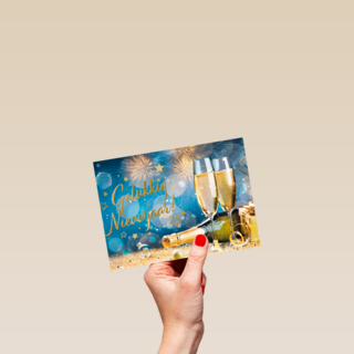 Gelukkig nieuwjaar glazen