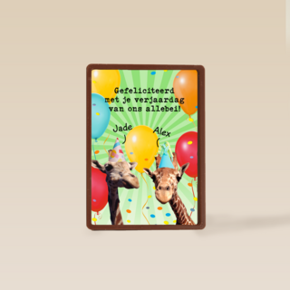 Gefeliciteerd met je verjaardag van ons allebei