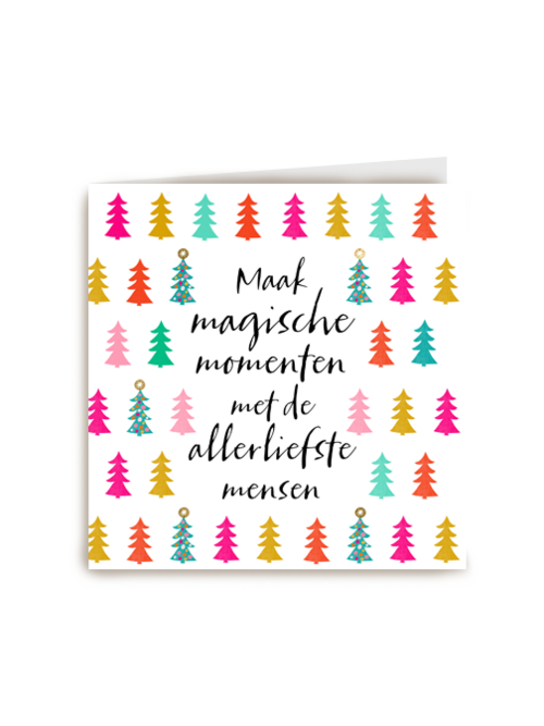 kerstkaart hip maak magische momenten met de allerliefste mensen