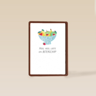 Beterschapskaart fruitschaal