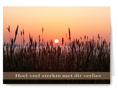 Sterkte met fotografisch ondergaande zon
