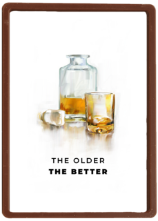 verjaardgskaart met whiskey the older the better