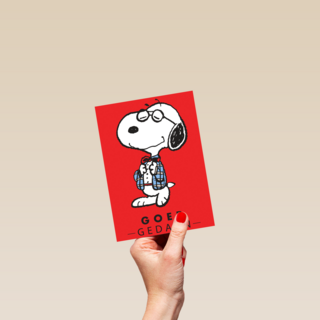 geslaagd kaart goed gedaan snoopy