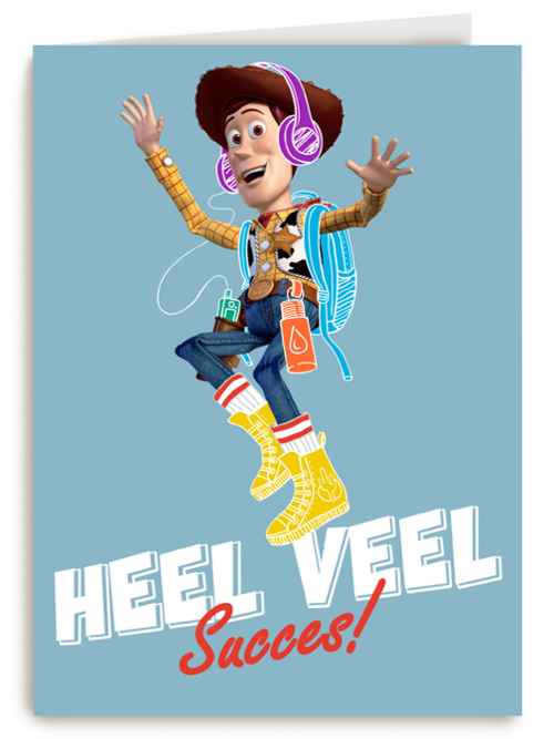 Toy Story kaart met Woody Heel veel succes
