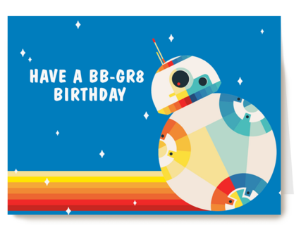 BB8 verjaardagskaart Star Wars