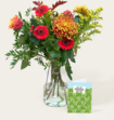 Boeket Bloemen Festive Fall Met Vaas