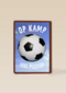 Op kamp kaart met voetbal veel plezier