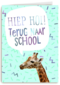 Back to school kaart Giraffe