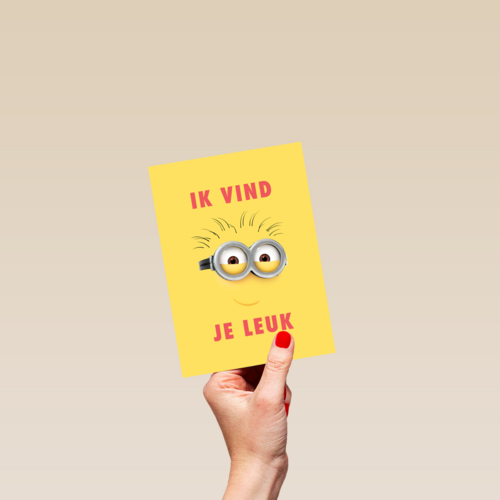 Minions kaart ik vind je leuk