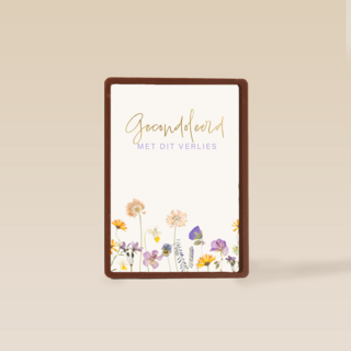 Veldbloemen condoleancekaart